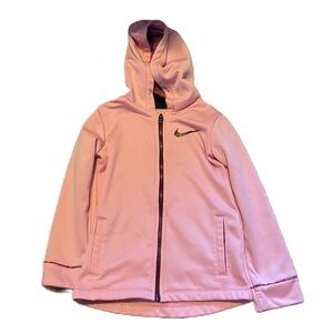Nike Pink Full Zip Sweatshirt 4T Dri Fit Girls Hooded